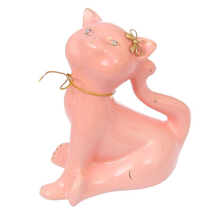 Копилка "Анфиса" малая, глазурь, розовая с верёвкой