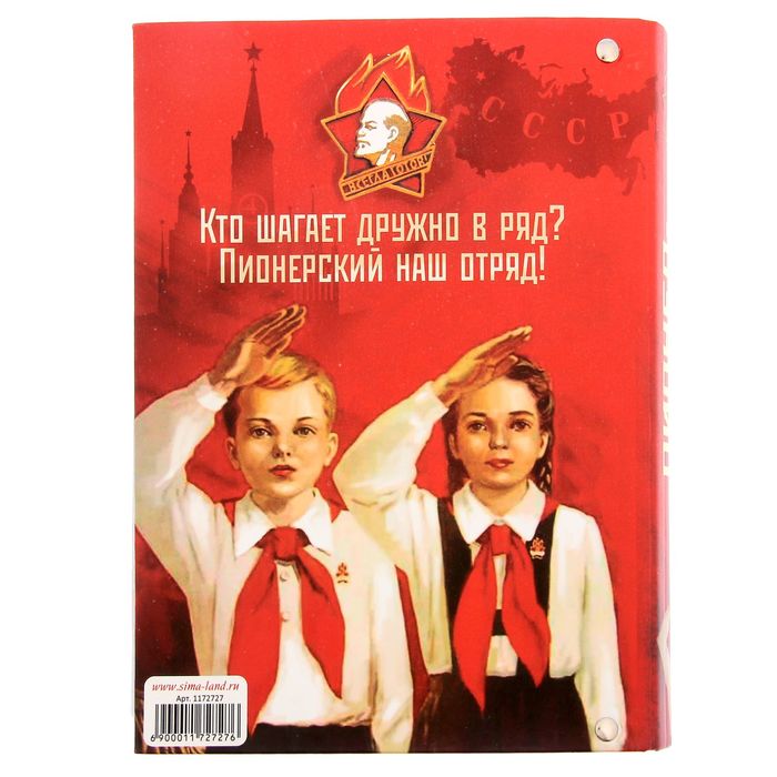 Ежедневник на кольцах "Пионер - всем ребятам пример!", твёрдая обложка, 120 листов