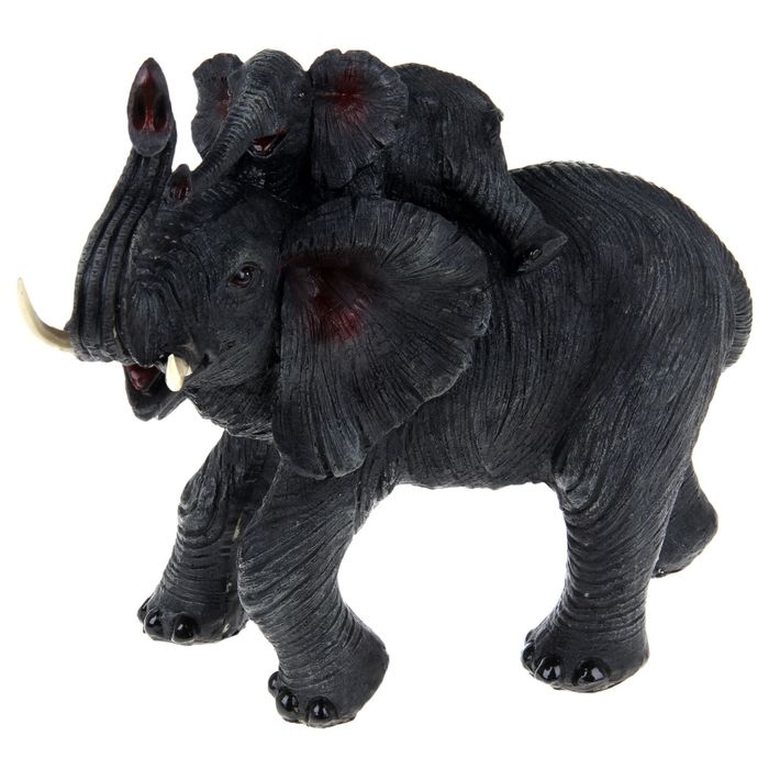 Садовая фигура "Слон со слонёнком на спине"