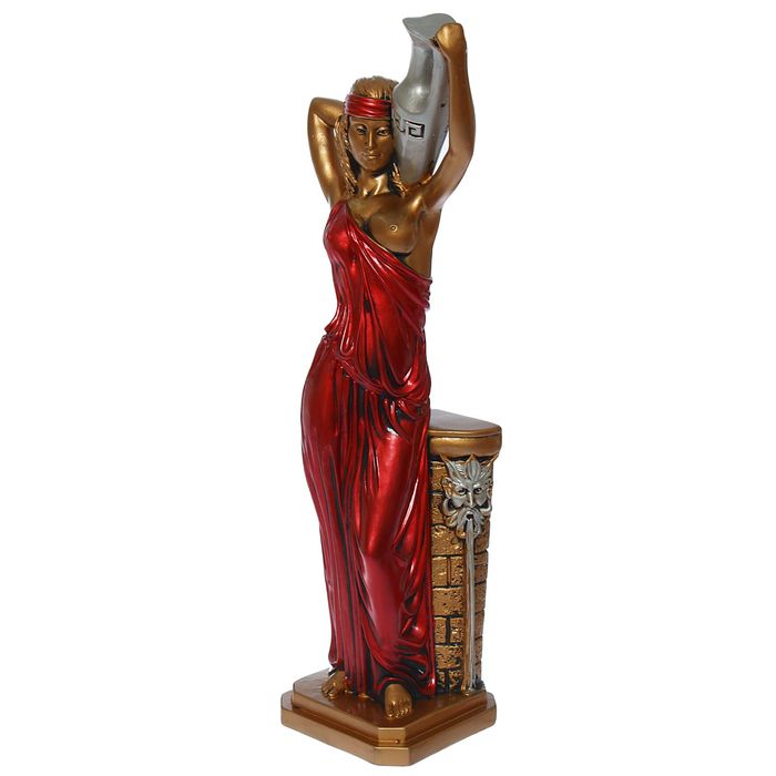 Статуэтка "Дева с кувшином" комбинированно-красная