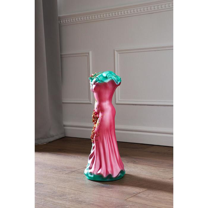 Ваза напольная "Платье" цветы, микс