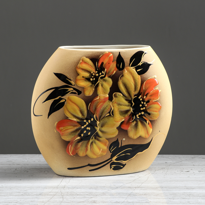 Ваза "Классик" акрил, цветы, глазурь, микс