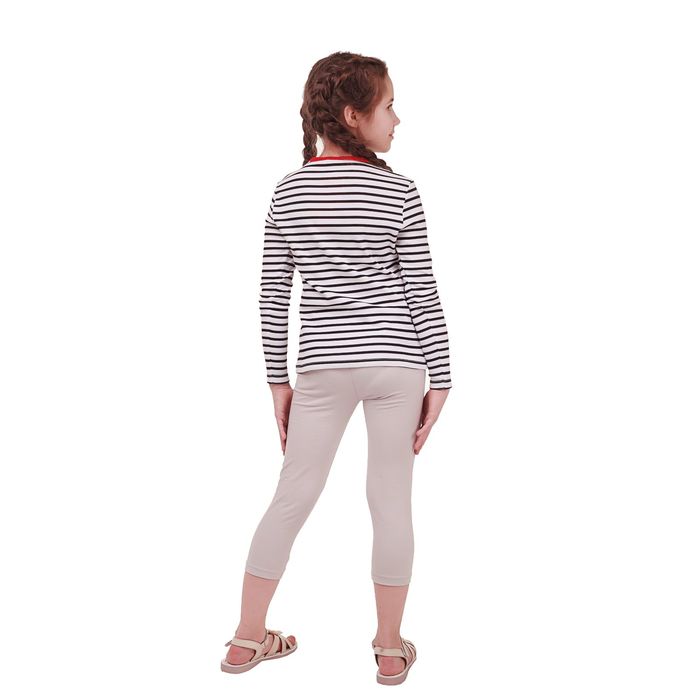 Джемпер для девочки, рост 158-164 см (80), белый/черная полоска