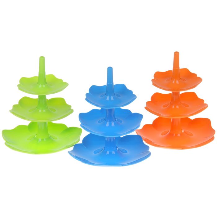 Блюдо "Карамель", 3 яруса, фигурное, цвета МИКС