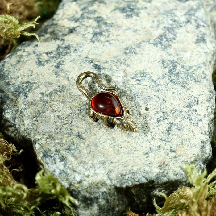 Сувенир "Кошельковая мышь с кабошоном"