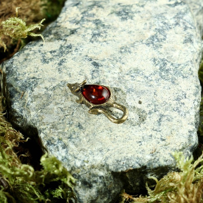 Сувенир "Кошельковая мышь с кабошоном"