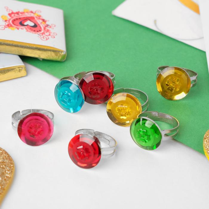 Кольцо детское "Ассорти", цвет МИКС, безразмерное