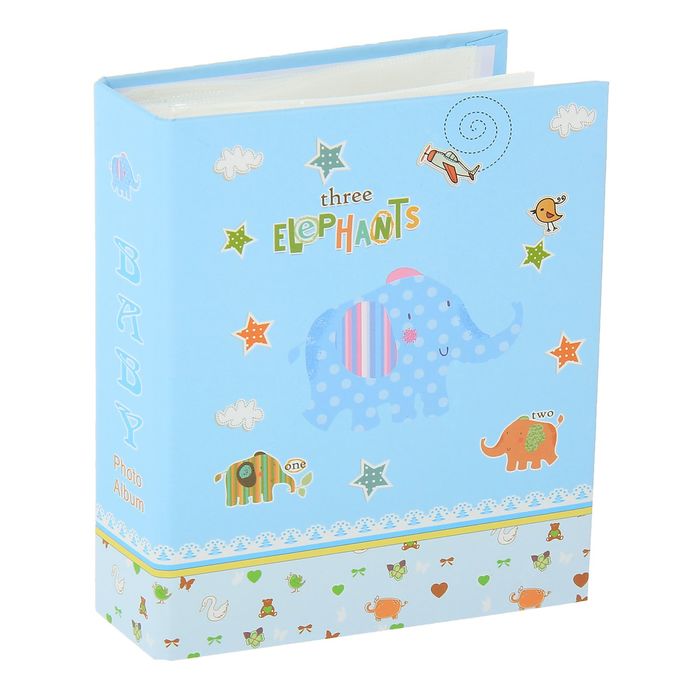 Фотоальбом на 40 фото 10х15 см "Три слонёнка" МИКС