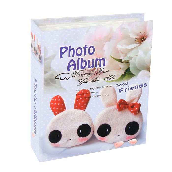 Фотоальбом на 40 фото 10х15 см "Зайчата" МИКС