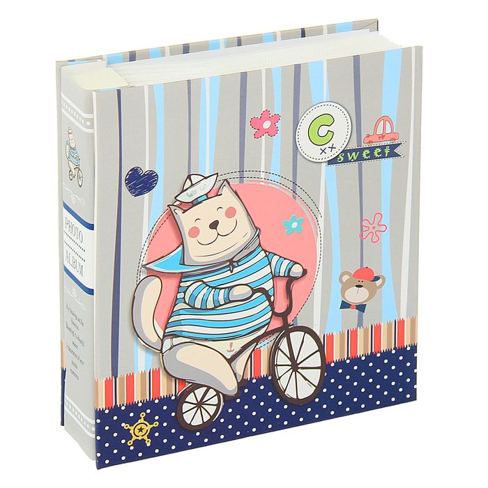 Фотоальбом на 40 фото10х15 см в коробке "Кошечка" МИКС