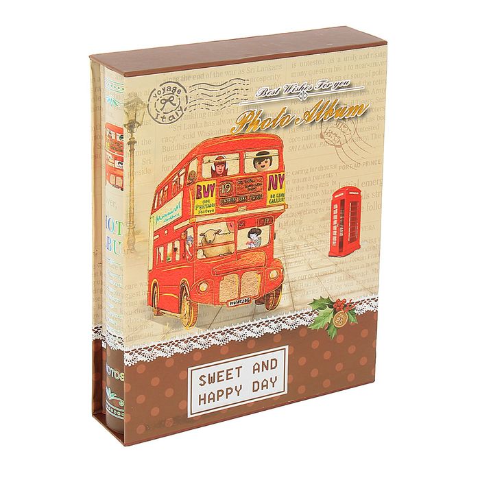 Фотоальбом магнитный 20 листов в коробке "Машинки" МИКС