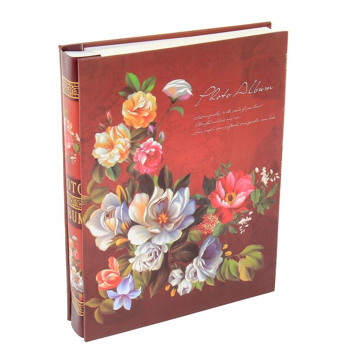 Фотоальбом на 200 фото 13х18 см "Вальс цветов" МИКС