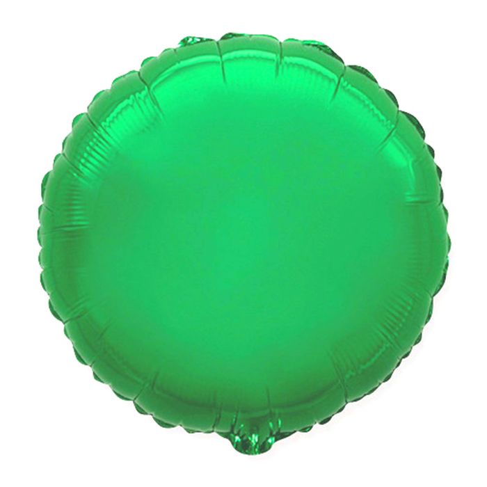Шар фольгированный 32", круг, металл, цвет зелёный