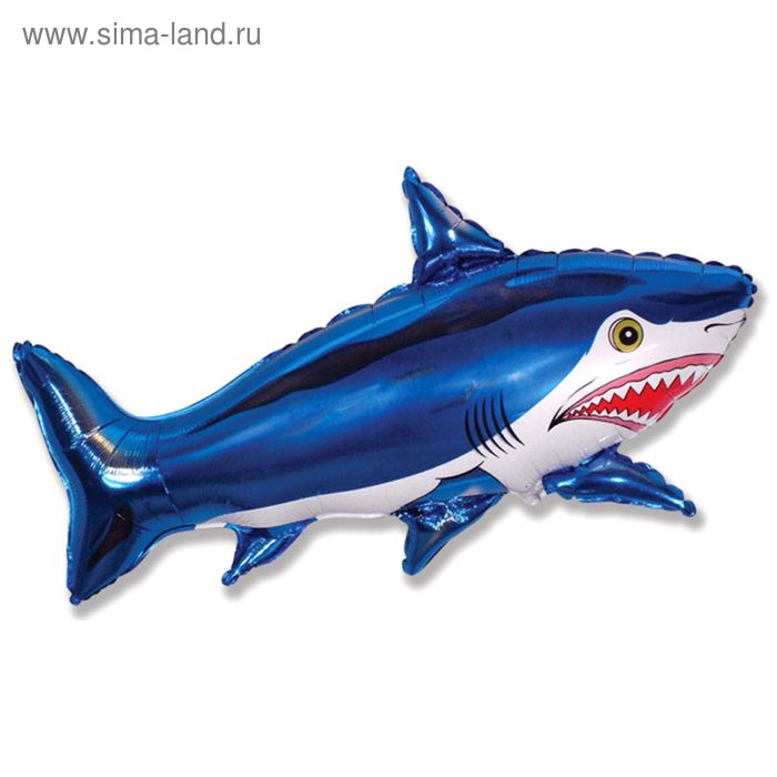 Шар фольгированный 42 «Акула большая», цвет синий шар фольгированный 48 большая ёлка объёмная