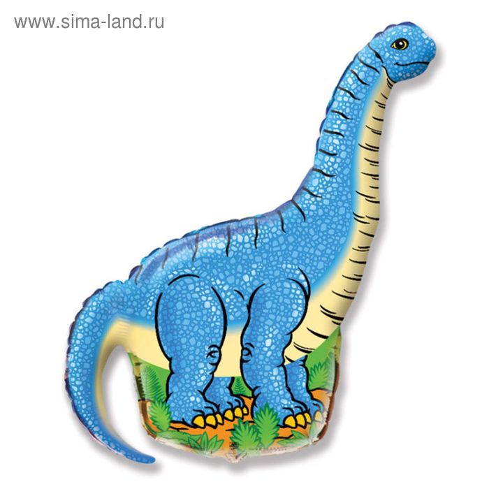 Шар фольгированный 43 «Динозавр», цвет голубой