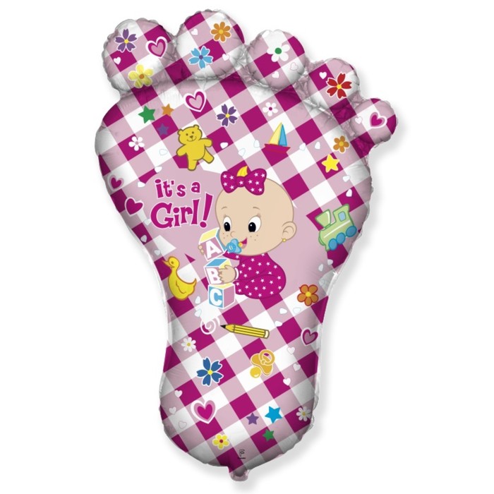 Шар фольгированный 30" Стопа девочки Розовая ФМ