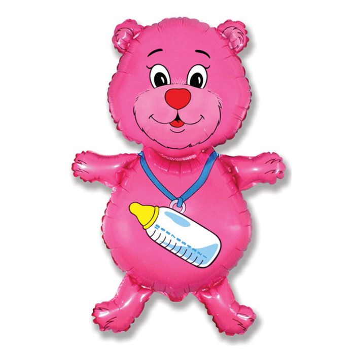 Шар фольгированный 30" "Медвежонок", девочка