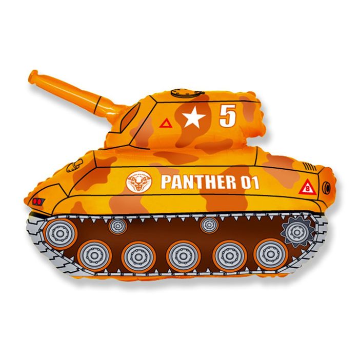 Шар фольгированный 30" "Танк", цвет коричневый