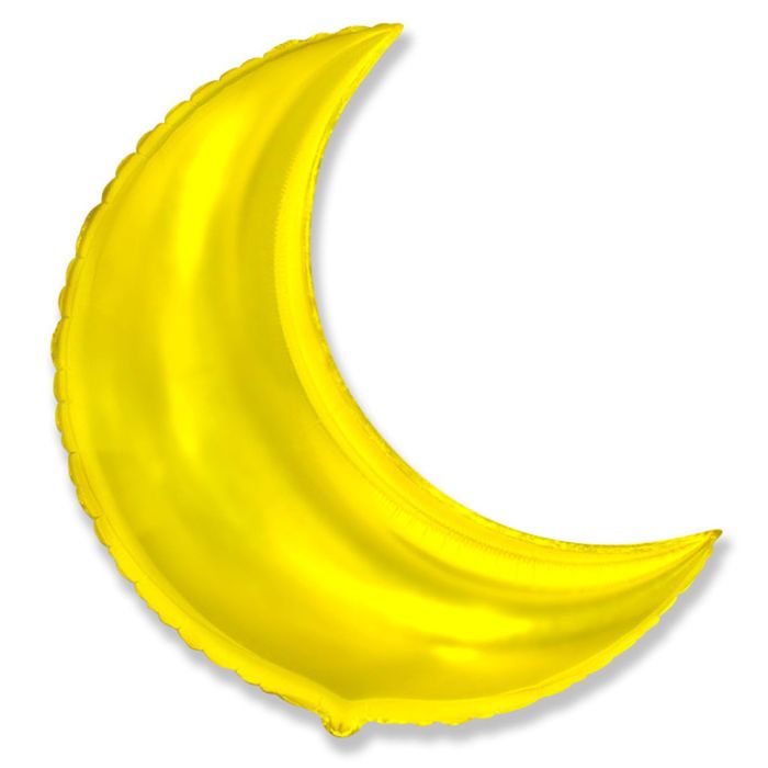 Шар фольгированный Месяц 36" Металл Золото б/рис ФМ