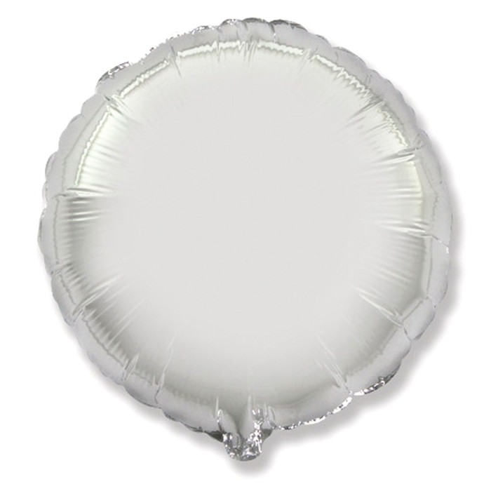 Шар фольгированный 18", круг, металл, цвет серебро