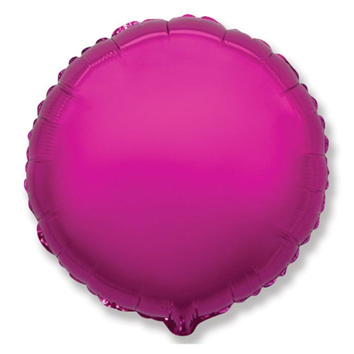 Шар фольгированный 32", круг, металл, цвет пурпурный