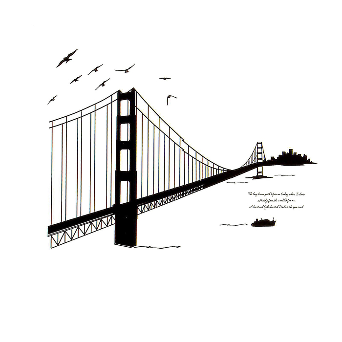 Наклейка интерьерная "Мост"