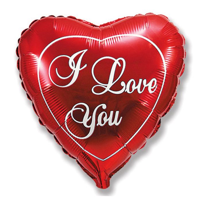 Шар фольгированный Сердце 32" I Love You Красное сердце ФМ