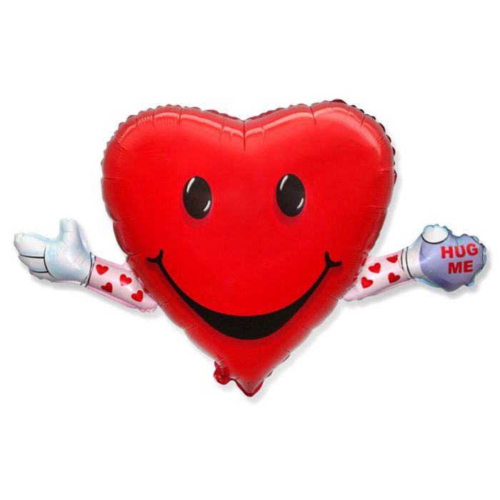 Шар фольгированный 30" Сердце с ручками ФМ