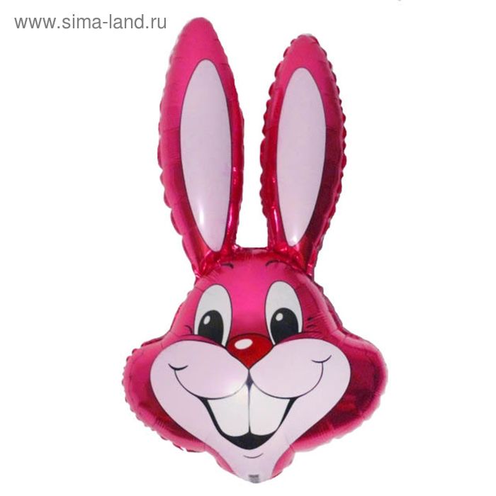 Шар фольгированный 35 «Кролик», цвет малиновый