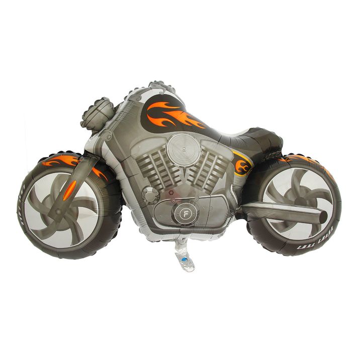 Шар фольгированный 30" "Мотоцикл", цвет чёрный