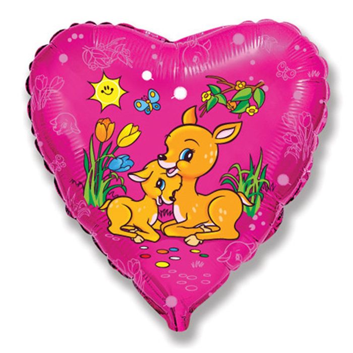 Шар фольгированный 18" "Газели", сердце