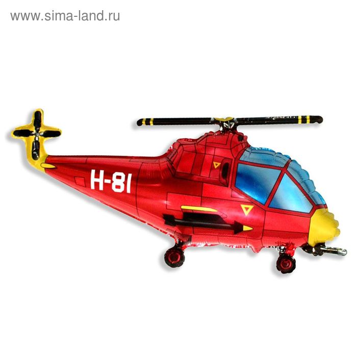 

Шар фольгированный 38" «Вертолёт», цвет красный