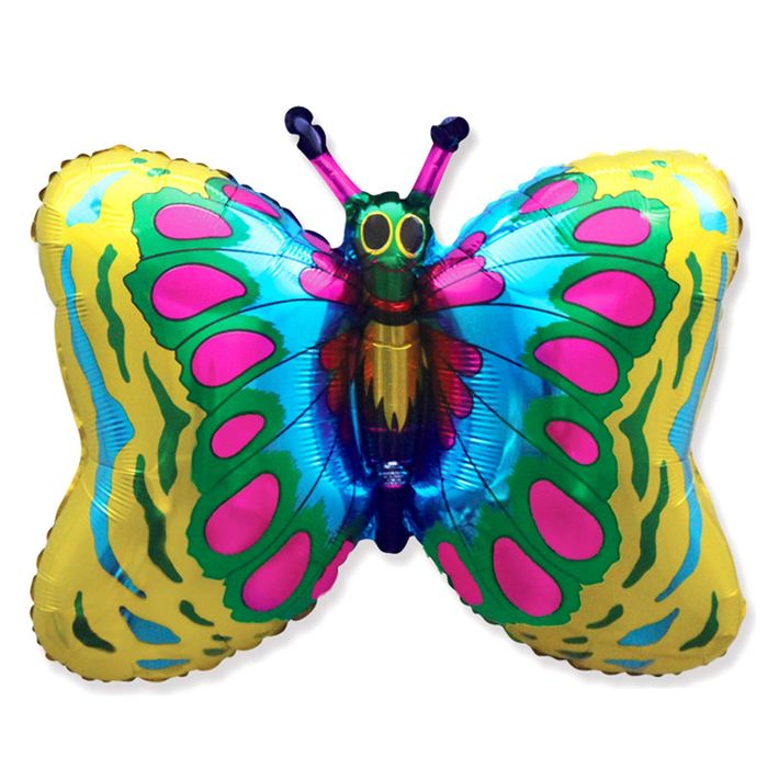 Шар фольгированный 30" "Бабочка", цвет золотой
