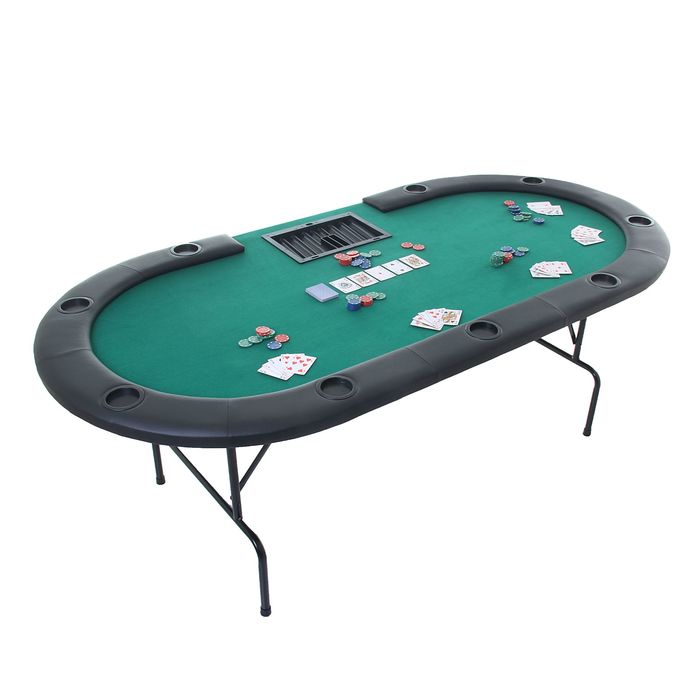 Покерный стол–казино для 9 игроков, складной