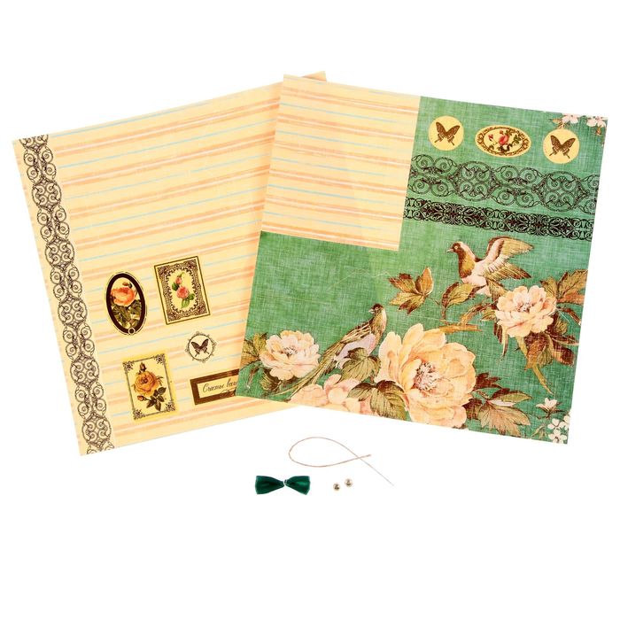 Набор для декорирования бонбоньерки "Винтаж" (в наборе 2 штуки)