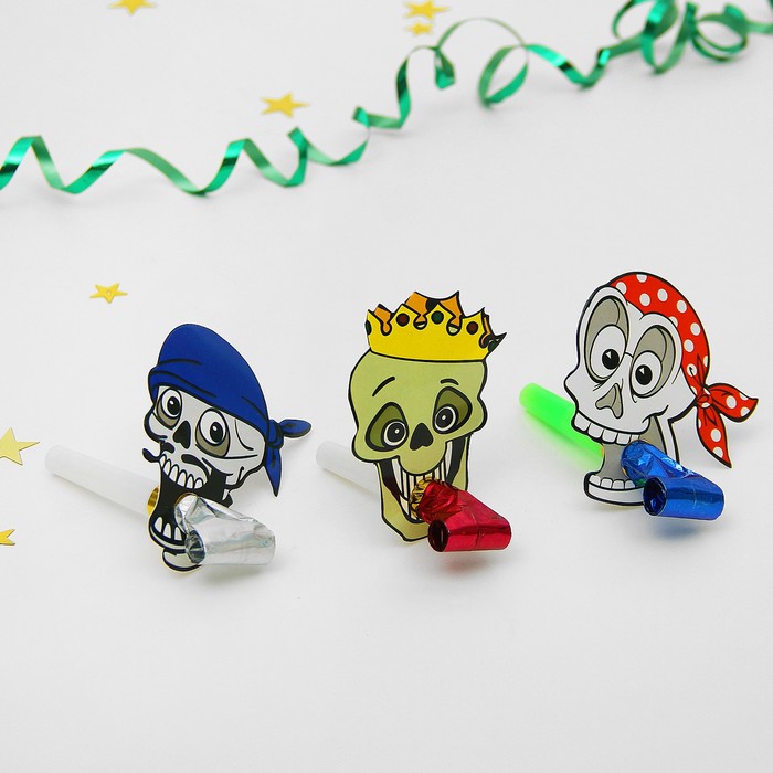 Язычок "Пираты", набор 6 шт., цвета МИКС