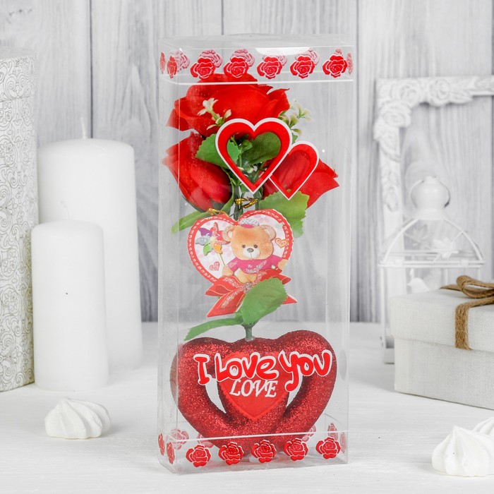 Декор-украшение для букетов "Цветочки с открыткой"