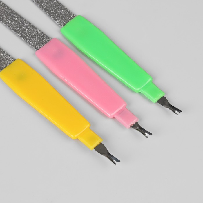 Пилка-триммер металлическая для ногтей, 17см, цвет МИКС