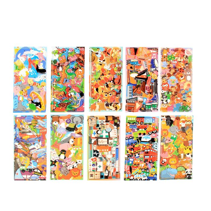 Наклейка-пазл "Веселые картинки" МИКС