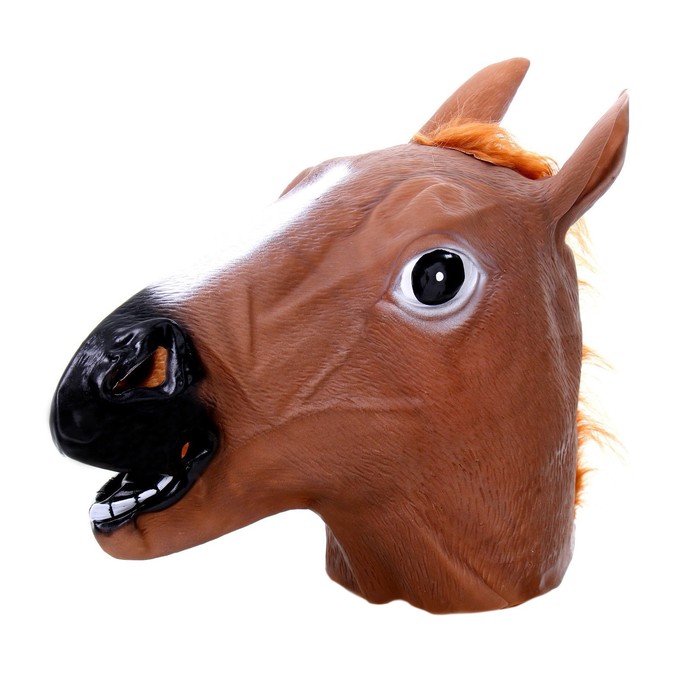 фото Карнавальная маска «лошадь», цвет коричневый