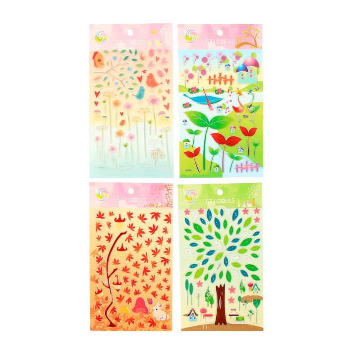 Наклейка "Времена года" МИКС