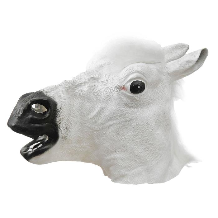 Карнавальная маска «Лошадь», цвет белый карнавальная маска лошадь цвет чёрный