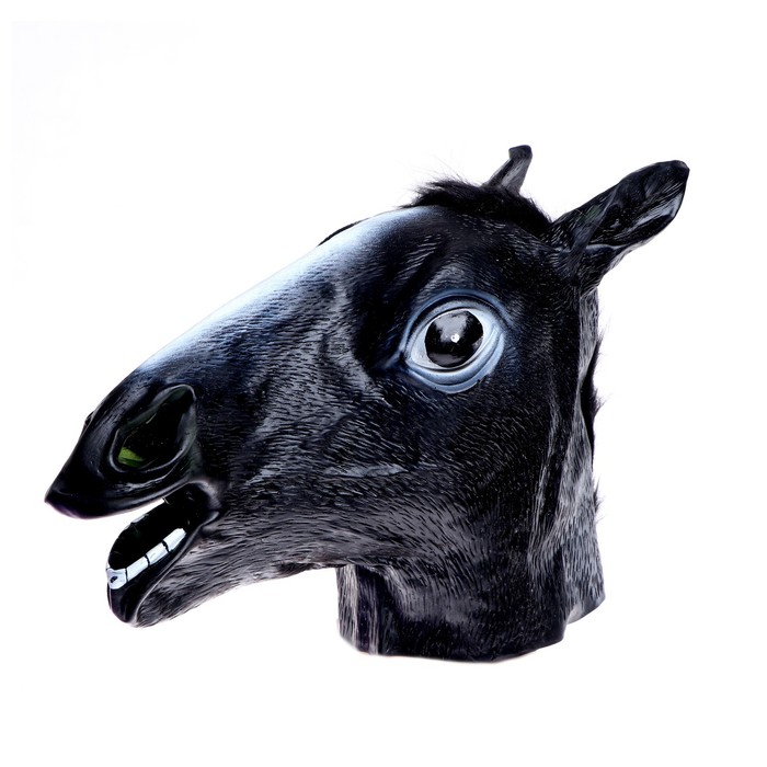 фото Карнавальная маска «лошадь», цвет чёрный