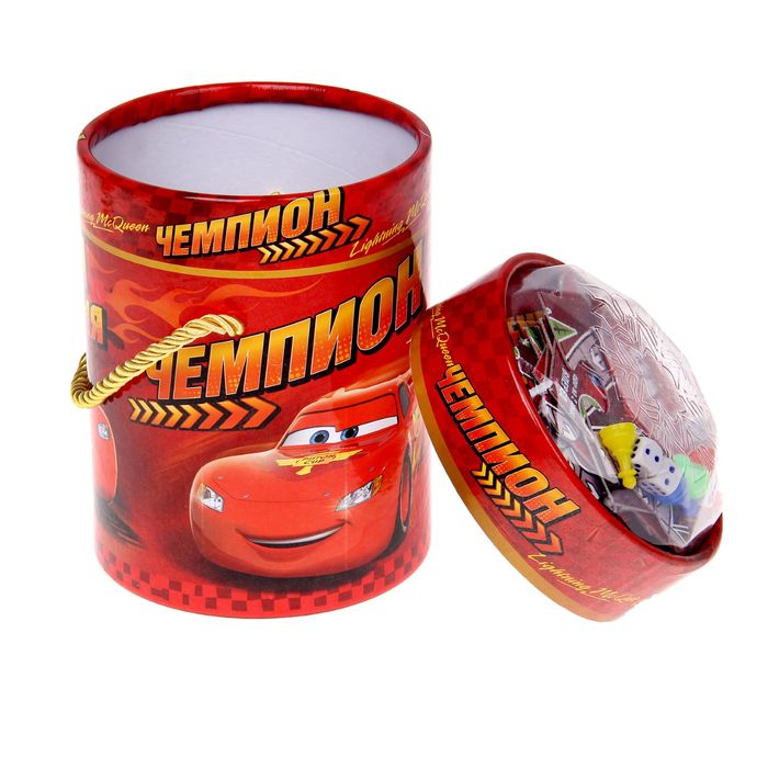 Коробка-тубус подарочная "Чемпион", Тачки, + бонус