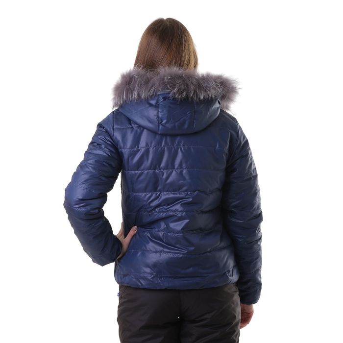 Куртка женская с мехом "ХЛОЯ", размер 42 (XS), цвет индиго