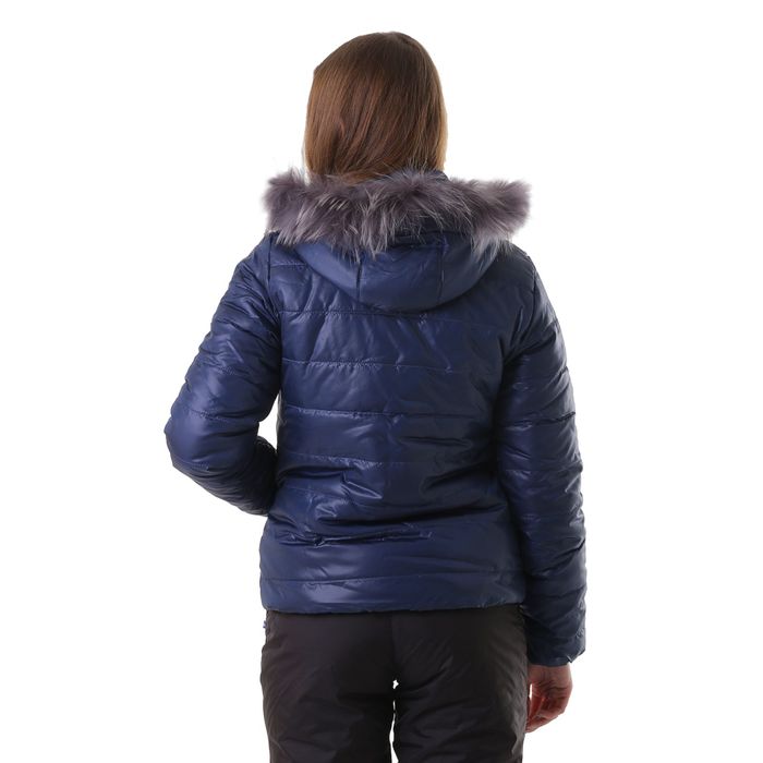 Куртка женская с мехом "ПАУЛА", размер 42 (XS), цвет индиго
