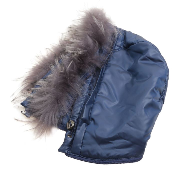 Куртка женская с мехом "ПАУЛА", размер 42 (XS), цвет индиго