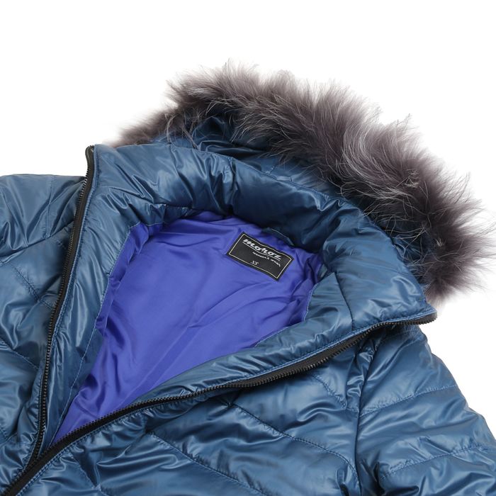 Куртка женская с мехом "ХЛОЯ", размер 42 (XS), цвет джинс