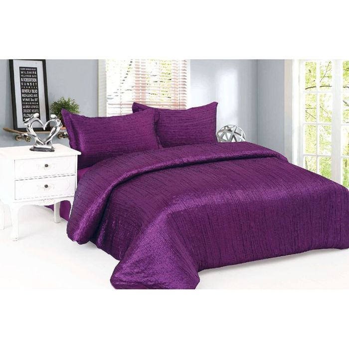 Постельное бельё "Этель Элегант" 2 сп. Вайолет 180х210 см, 220х240 см, 50х70+5 см - 2 шт., верх иск.шелк, низ 100% хлопок