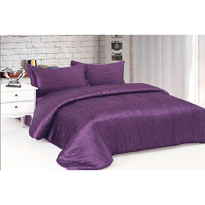 Постельное бельё "Этель Элегант" 2 сп. Сирень 180х210 см, 220х240 см, 50х70+5 см - 2 шт., верх иск.шелк, низ 100% хлопок